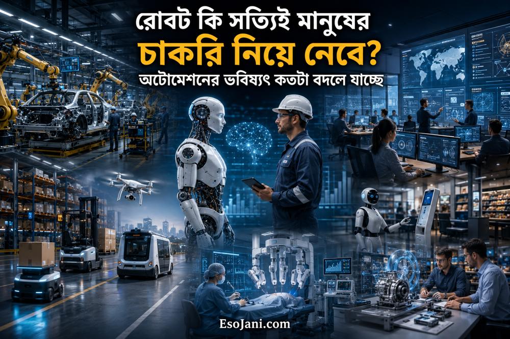 রোবট কি সত্যিই মানুষের চাকরি নিয়ে নেবে? স্বয়ংক্রিয়তার ভবিষ্যৎ ও বদলে যাওয়া কর্মজগত