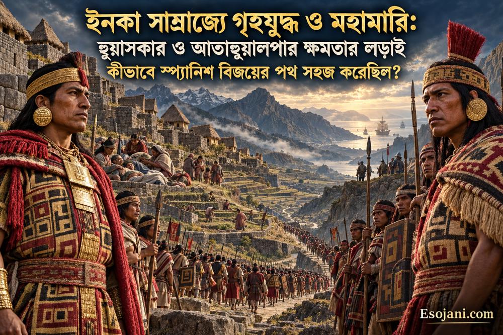 ইনকা সাম্রাজ্যের গৃহযুদ্ধ ও মহামারি: হুয়াসকার–আতাহুয়ালপার সংঘাতে স্প্যানিশ বিজয়ের পথ
