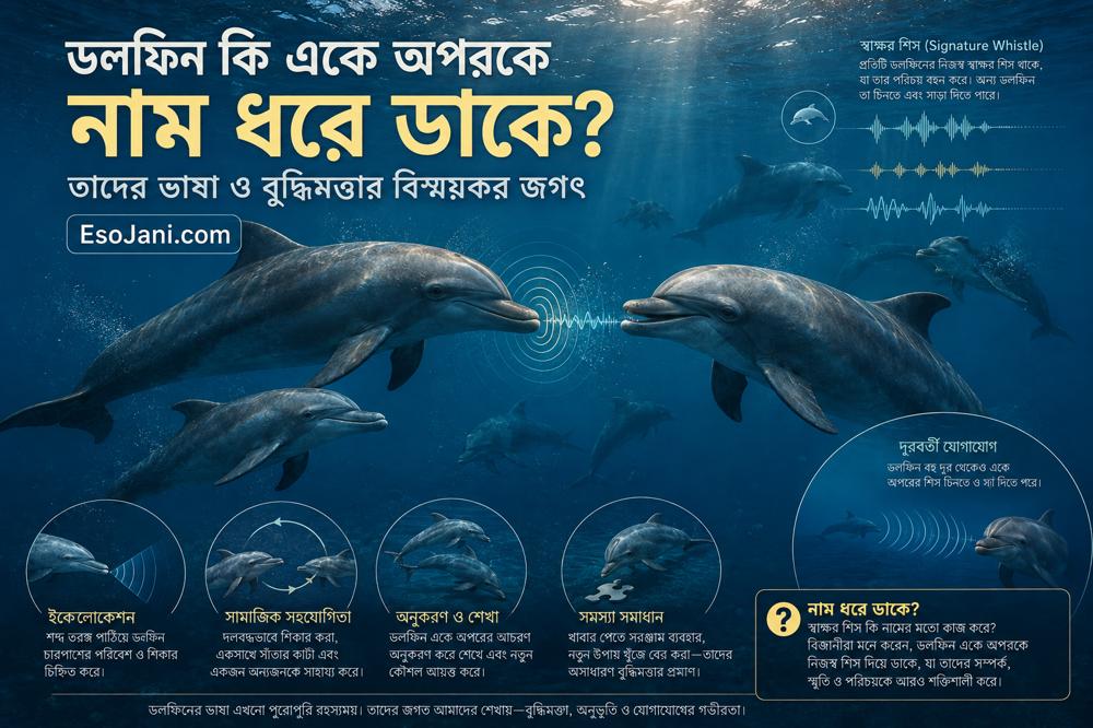 ডলফিন কি একে অপরকে নাম ধরে ডাকে? তাদের ভাষা, স্মৃতি ও বুদ্ধিমত্তার বিস্ময়কর জগৎ