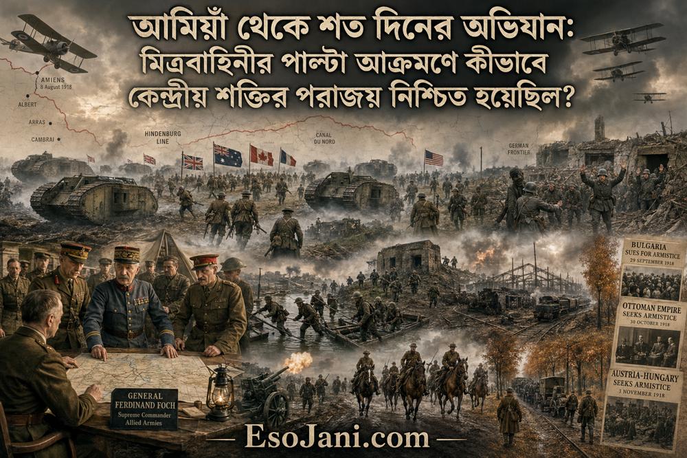 আমিয়াঁ থেকে শত দিনের অভিযান: মিত্রবাহিনীর পাল্টা আক্রমণে কীভাবে কেন্দ্রীয় শক্তির পরাজয় নিশ্চিত হয়েছিল?