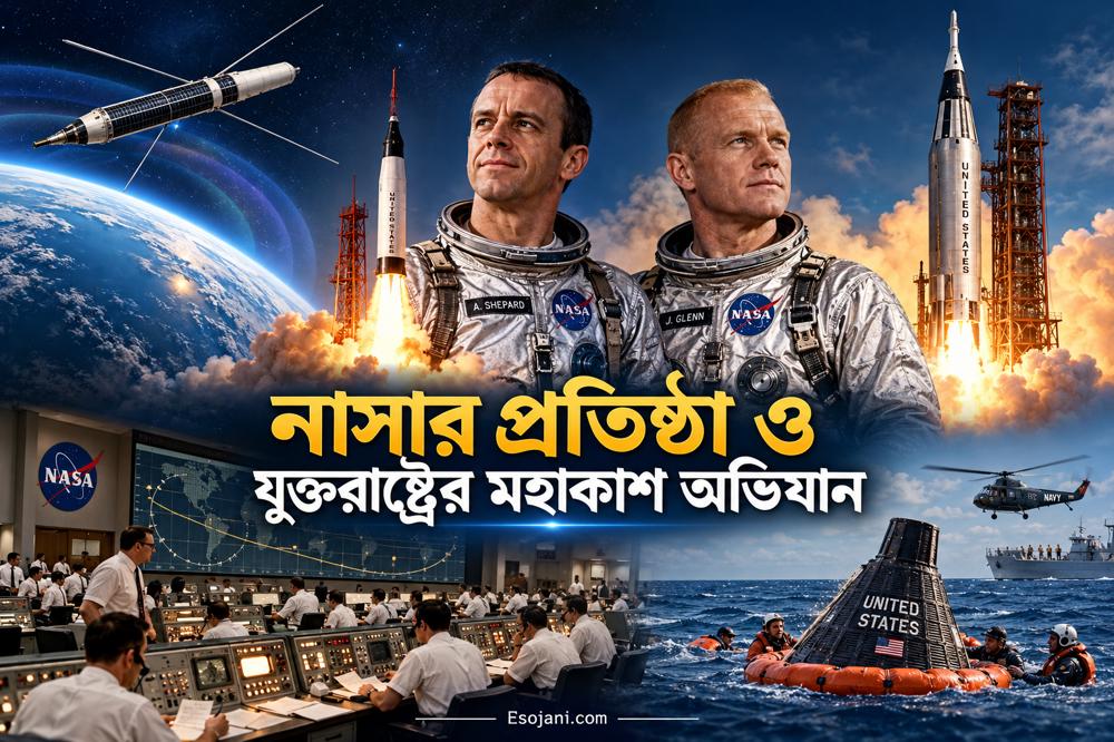 নাসার প্রতিষ্ঠা ও মার্কিন মহাকাশ অভিযান: এক্সপ্লোরার-১ থেকে শেপার্ড ও জন গ্লেন
