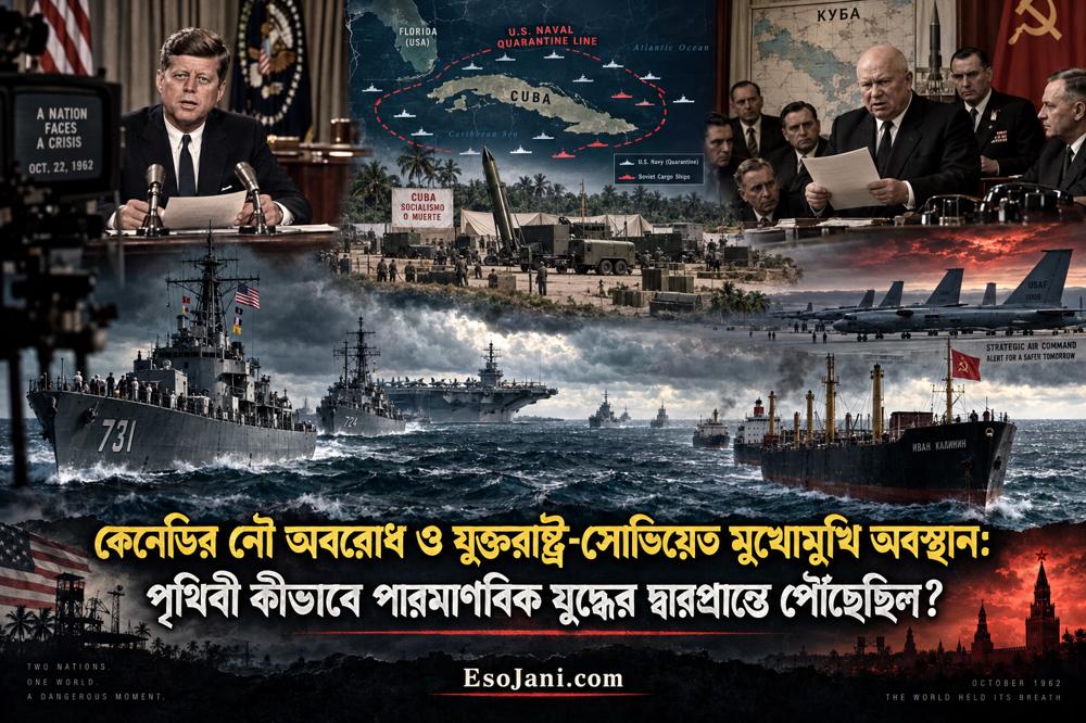কেনেডির নৌ অবরোধ ও যুক্তরাষ্ট্র-সোভিয়েত মুখোমুখি অবস্থান: পারমাণবিক যুদ্ধের দ্বারপ্রান্তে পৃথিবী