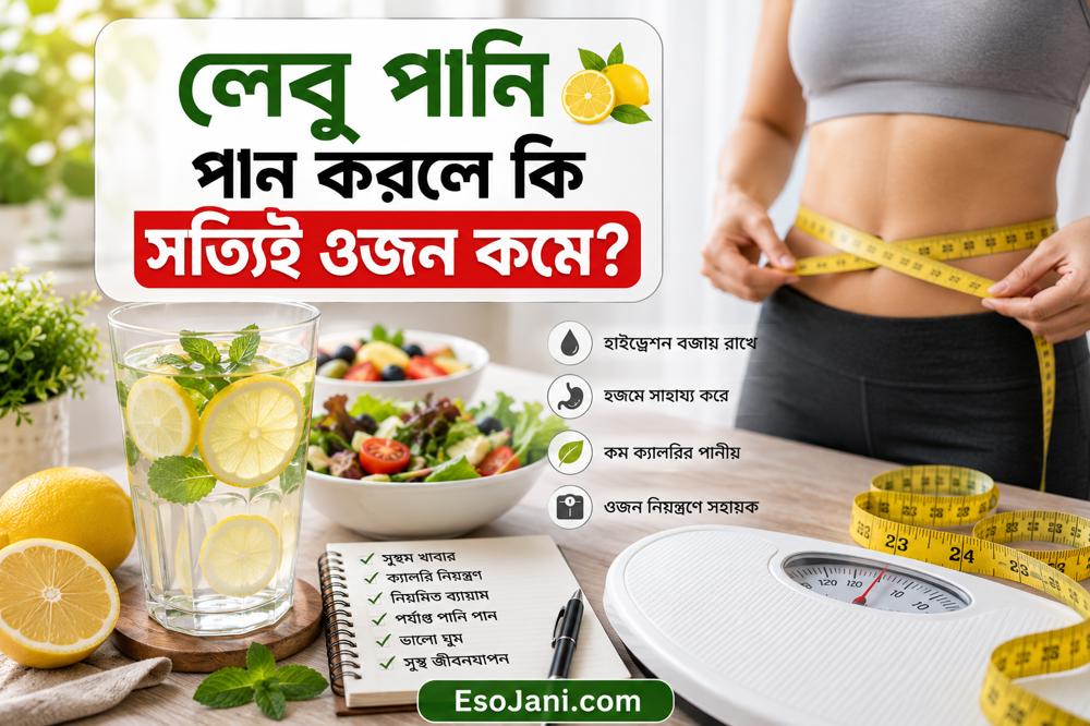 লেবু পানি পান করলে কি সত্যিই ওজন কমে? বৈজ্ঞানিক সত্য, উপকারিতা ও সঠিক নিয়ম