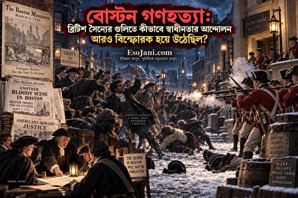 বোস্টন গণহত্যা: ব্রিটিশ সৈন্যের গুলি কীভাবে আমেরিকান স্বাধীনতার আন্দোলনকে তীব্র করেছিল?