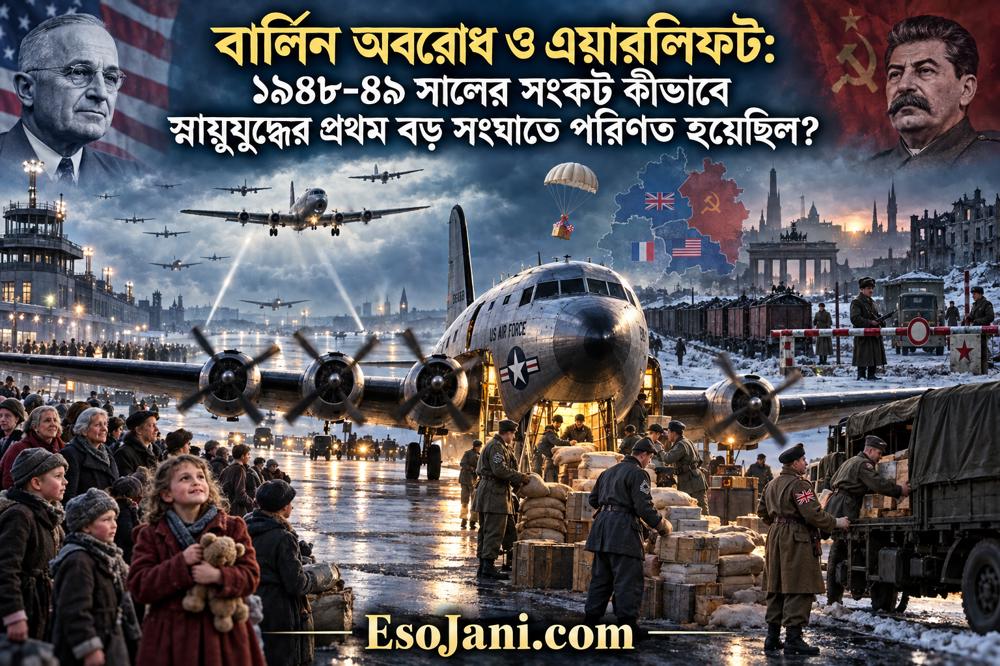 বার্লিন অবরোধ ও এয়ারলিফট: স্নায়ুযুদ্ধের প্রথম বড় সংঘাতের ইতিহাস