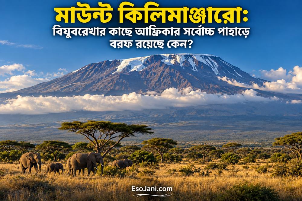 মাউন্ট কিলিমাঞ্জারো: বিষুবরেখার কাছে আফ্রিকার সর্বোচ্চ পাহাড়ে বরফ রয়েছে কেন?