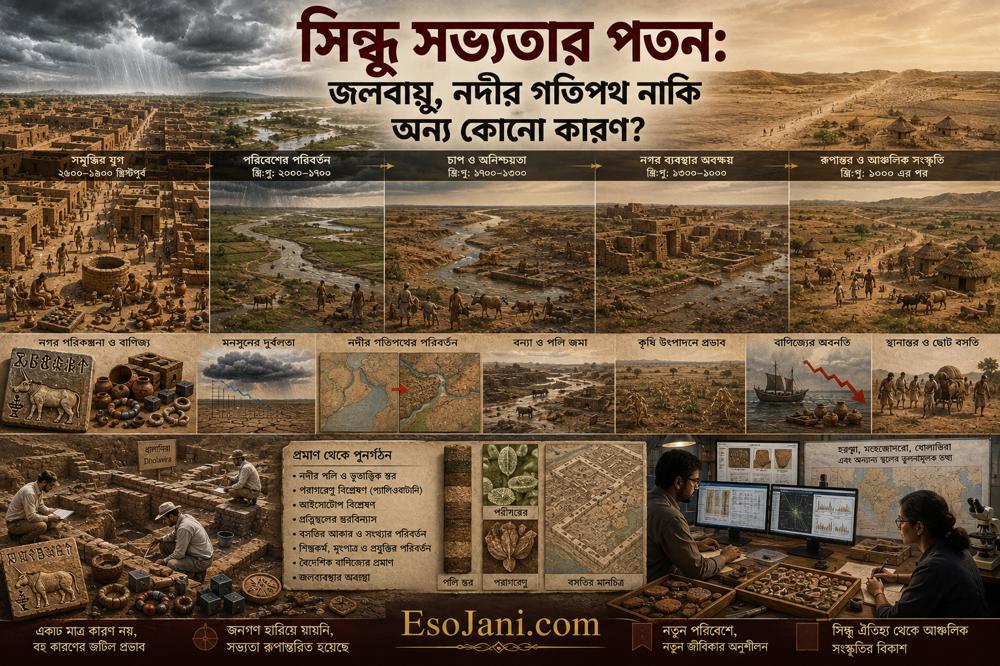 সিন্ধু সভ্যতার পতন: জলবায়ু, নদীর গতিপথ নাকি অন্য কোনো কারণ?