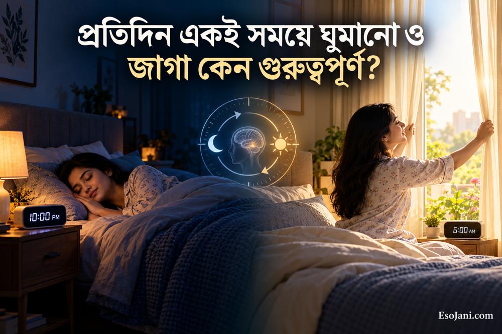 প্রতিদিন একই সময়ে ঘুমানো ও জাগা কেন গুরুত্বপূর্ণ? দেহঘড়ি ও সুস্থ ঘুমের সম্পর্ক