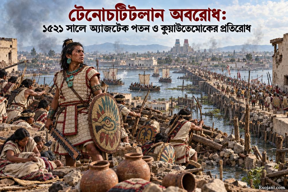 টেনোচটিটলান অবরোধ: ১৫২১ সালে অ্যাজটেক পতন ও কুয়াউতেমোকের প্রতিরোধ