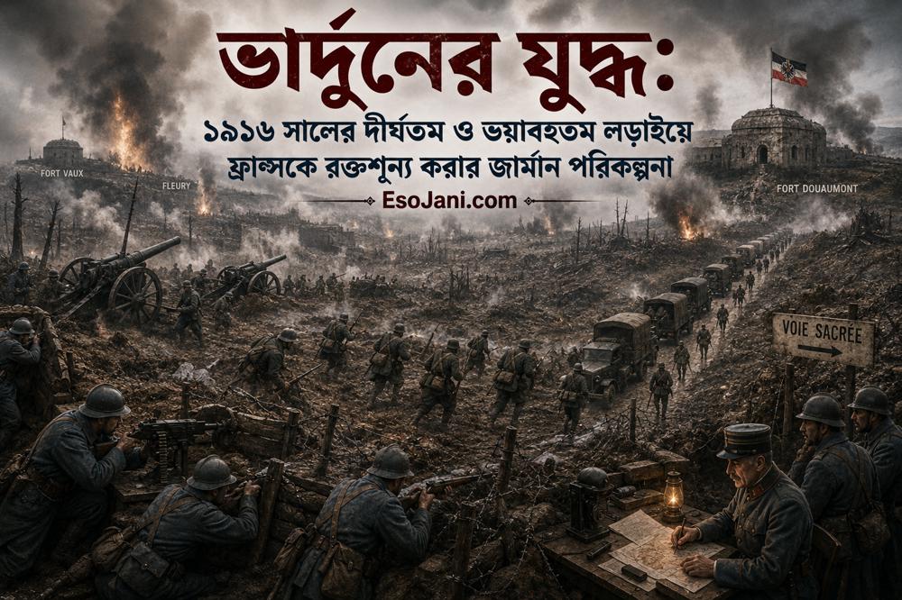 ভার্দুনের যুদ্ধ: ১৯১৬ সালের দীর্ঘতম রক্তক্ষয়ী লড়াইয়ে ফ্রান্সকে রক্তশূন্য করার জার্মান পরিকল্পনা