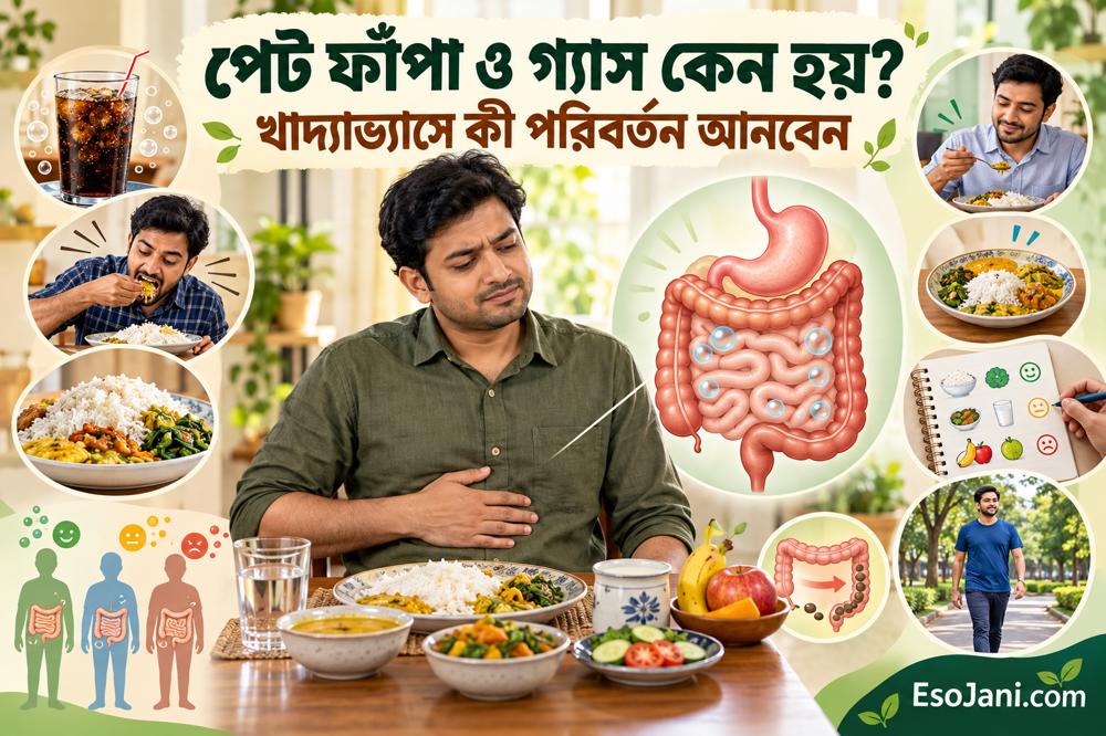 পেট ফাঁপা ও গ্যাস কেন হয়? খাদ্যাভ্যাস বদলে আরাম পাওয়ার উপায়