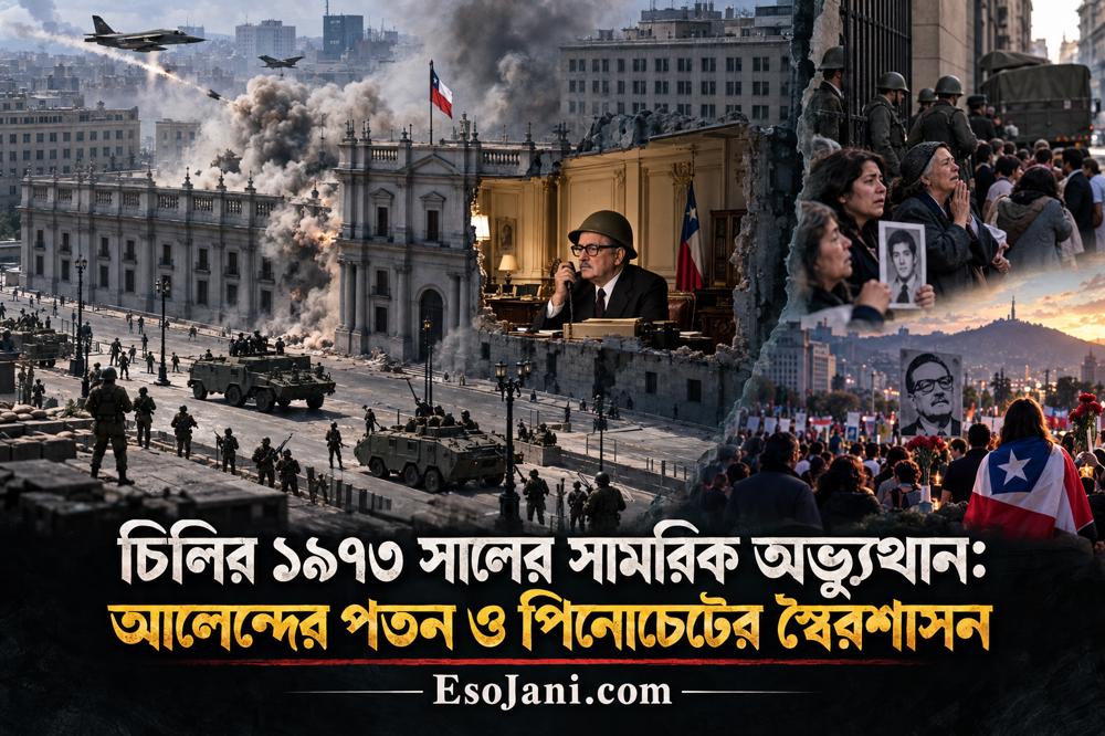 চিলির ১৯৭৩ সালের সামরিক অভ্যুত্থান: আলেন্দের পতন ও পিনোচেটের স্বৈরশাসন