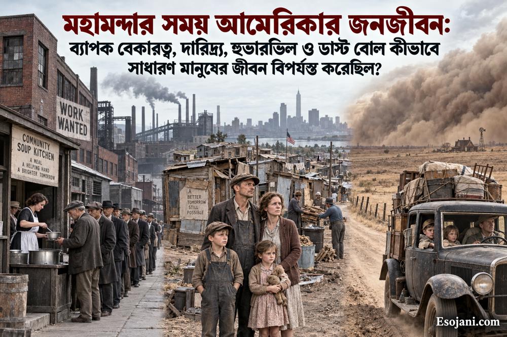 মহামন্দায় আমেরিকার জনজীবন: বেকারত্ব, হুভারভিল ও ডাস্ট বোলের বিপর্যয়