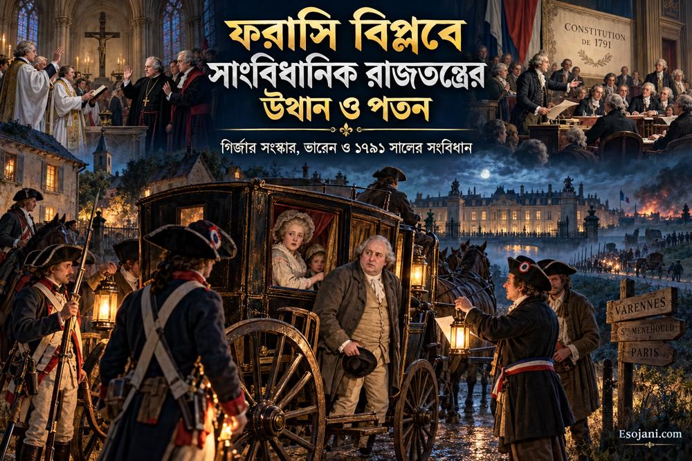 ফরাসি বিপ্লবে সাংবিধানিক রাজতন্ত্র: গির্জার সংস্কার, ভারেন ও ১৭৯১ সালের সংবিধান