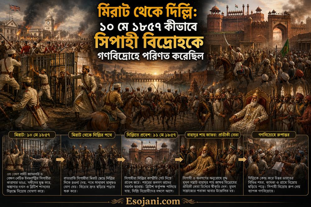 মিরাট থেকে দিল্লি: ১০ মে ১৮৫৭ কীভাবে সিপাহী বিদ্রোহকে গণবিদ্রোহে পরিণত করেছিল