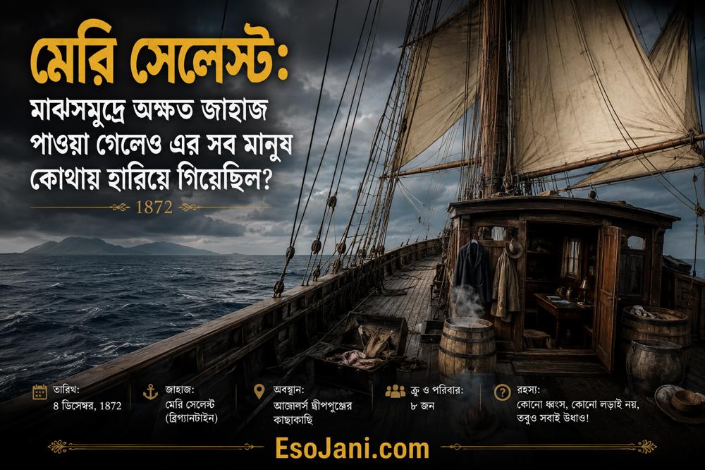 মেরি সেলেস্ট রহস্য: মাঝসমুদ্রে অক্ষত জাহাজ পাওয়া গেলেও সব মানুষ কোথায় হারিয়ে গিয়েছিল?