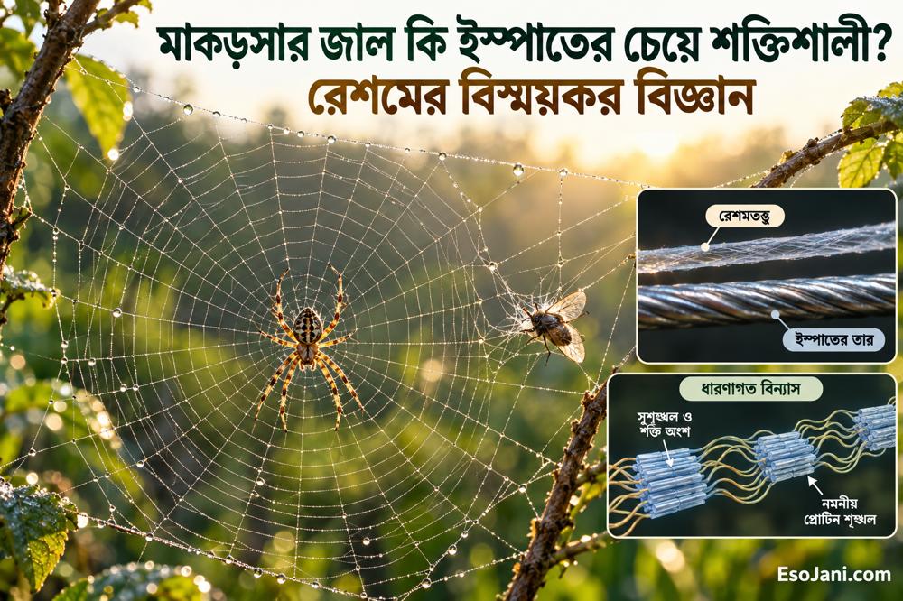 মাকড়সার জাল কি ইস্পাতের চেয়ে শক্তিশালী? রেশমের বিস্ময়কর বিজ্ঞান