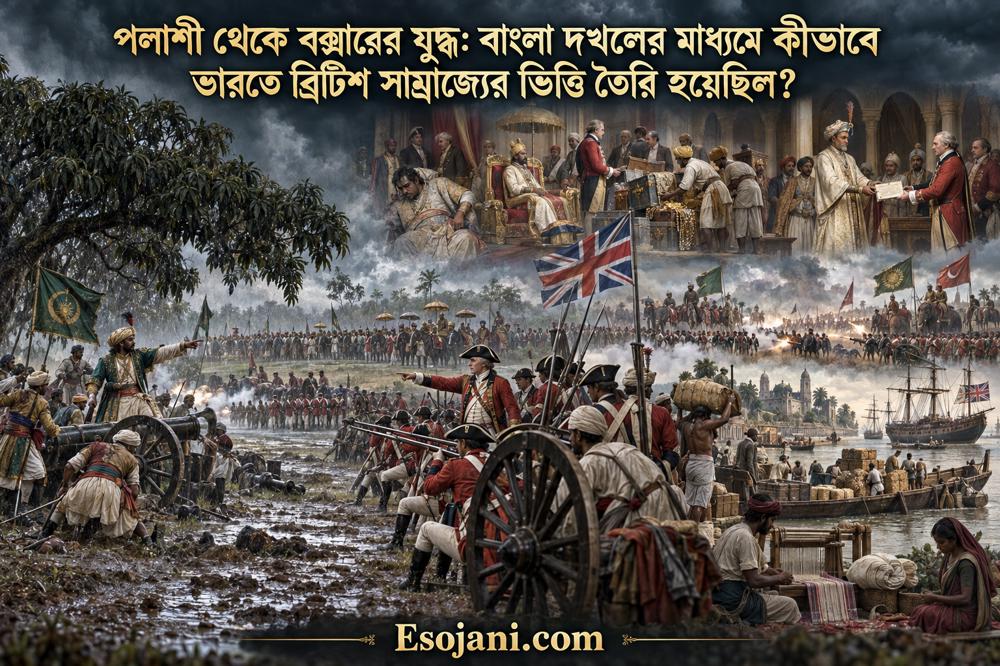 পলাশী থেকে বক্সারের যুদ্ধ: বাংলা দখল ও ভারতে ব্রিটিশ সাম্রাজ্যের ভিত্তি প্রতিষ্ঠার ইতিহাস
