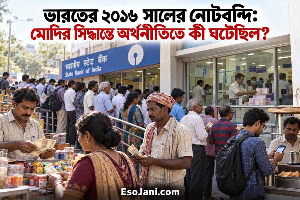 ভারতের ২০১৬ সালের নোটবন্দি: মোদির আকস্মিক সিদ্ধান্তে অর্থনীতিতে কী ঘটেছিল?