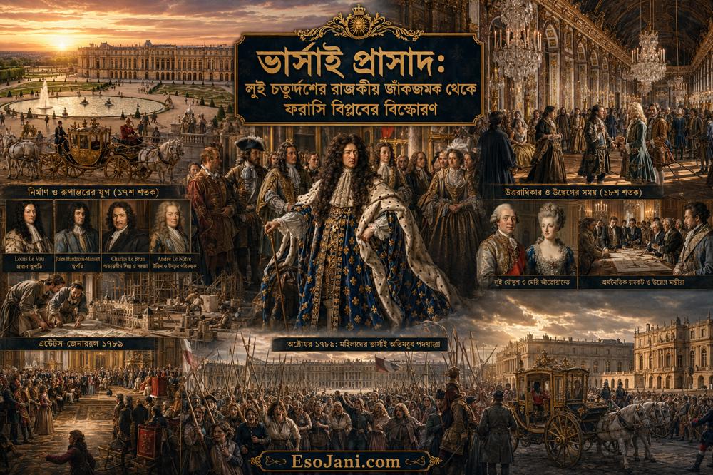 ভার্সাই প্রাসাদ: লুই চতুর্দশের রাজকীয় জাঁকজমক থেকে ফরাসি বিপ্লবের বিস্ফোরণ