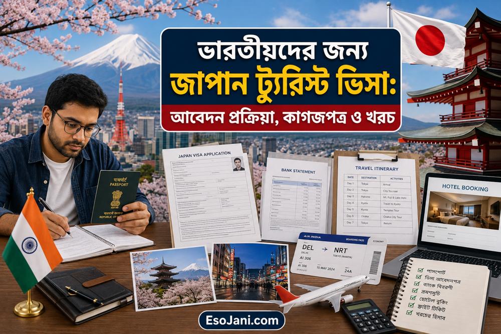 ভারতীয়দের জন্য জাপান ট্যুরিস্ট ভিসা: আবেদন প্রক্রিয়া, প্রয়োজনীয় কাগজপত্র, খরচ ও পূর্ণ নির্দেশিকা