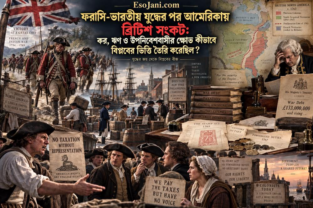 ফরাসি-ভারতীয় যুদ্ধের পর ব্রিটিশ সংকট: কর, ঋণ ও আমেরিকান বিপ্লবের ভিত্তি
