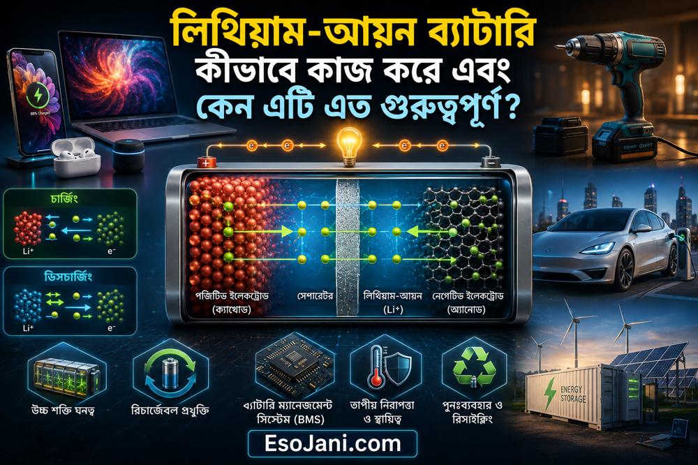 লিথিয়াম-আয়ন ব্যাটারি কীভাবে কাজ করে এবং কেন এটি আধুনিক প্রযুক্তির জন্য এত গুরুত্বপূর্ণ?