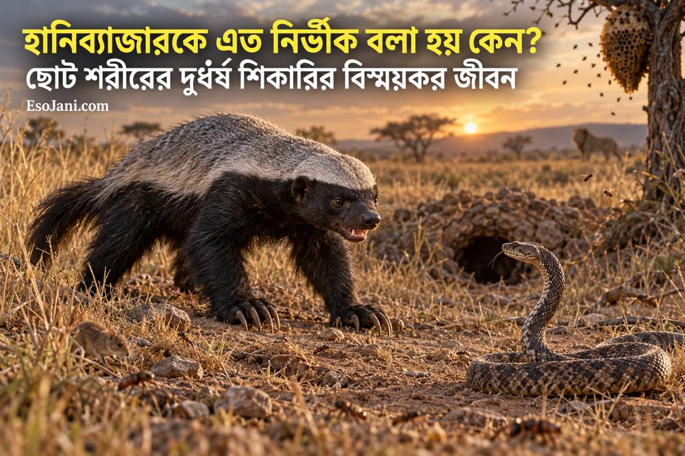হানিব্যাজারকে এত নির্ভীক বলা হয় কেন? ছোট শরীরের দুর্ধর্ষ শিকারির জীবন