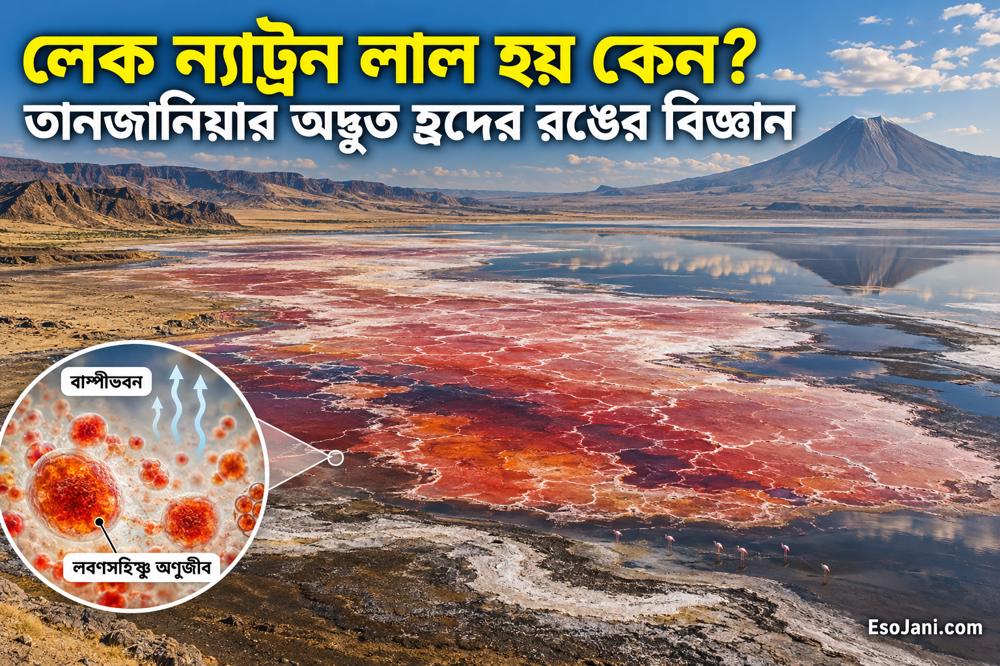 লেক ন্যাট্রন লাল হয় কেন? তানজানিয়ার অদ্ভুত হ্রদের রঙের বিজ্ঞান