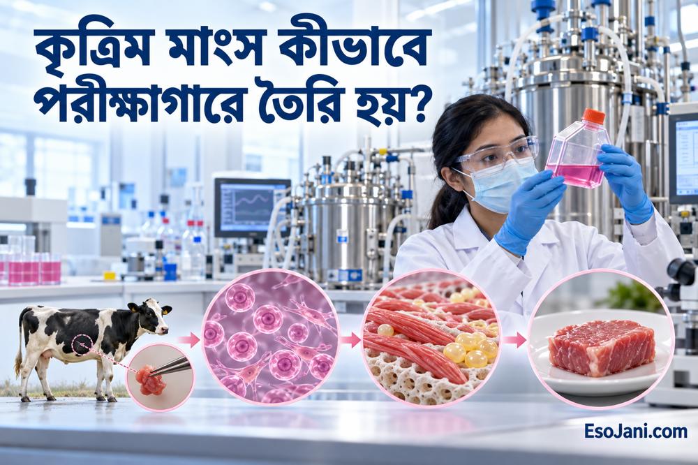কৃত্রিম মাংস কীভাবে পরীক্ষাগারে তৈরি হয়? কোষ থেকে খাবার তৈরির বিজ্ঞান