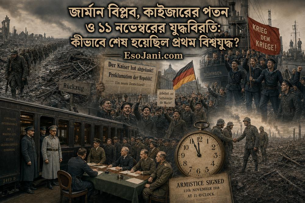 জার্মান বিপ্লব, কাইজারের পতন ও ১১ নভেম্বরের যুদ্ধবিরতি: কীভাবে শেষ হয়েছিল প্রথম বিশ্বযুদ্ধ?