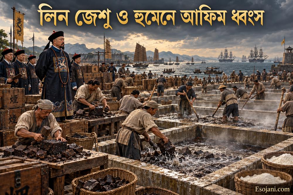 লিন জেশু ও হুমেনে আফিম ধ্বংস: প্রথম আফিম যুদ্ধের সূচনা
