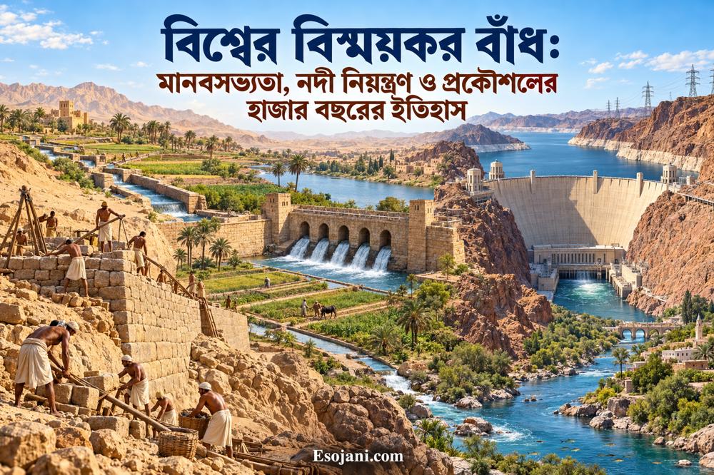 বিশ্বের বিস্ময়কর বাঁধ: নদী নিয়ন্ত্রণ ও প্রকৌশলের হাজার বছরের ইতিহাস