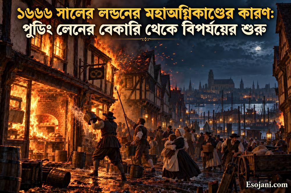 ১৬৬৬ সালের লন্ডনের মহাঅগ্নিকাণ্ডের কারণ: পুডিং লেনের বেকারি থেকে বিপর্যয়ের শুরু