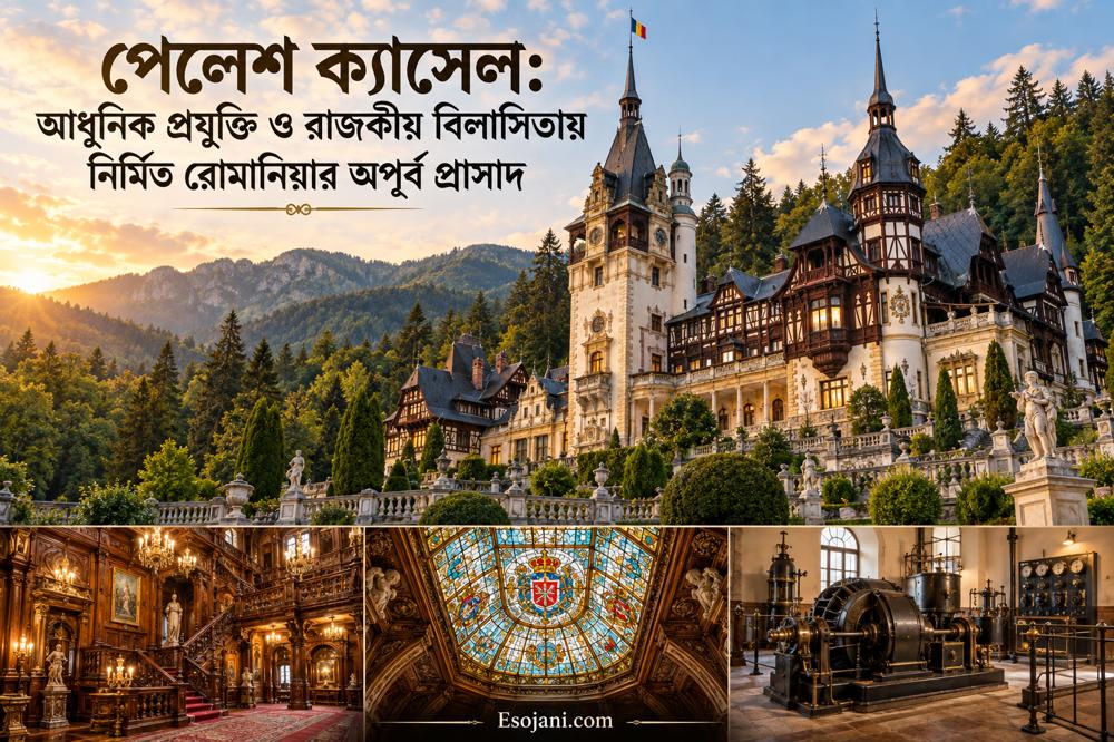 পেলেশ ক্যাসেল: আধুনিক প্রযুক্তি ও রাজকীয় বিলাসিতায় নির্মিত রোমানিয়ার অপূর্ব প্রাসাদ
