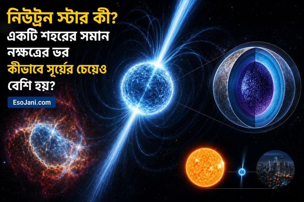 নিউট্রন স্টার কী? একটি শহরের সমান নক্ষত্রের ভর কীভাবে সূর্যের চেয়েও বেশি হয়?