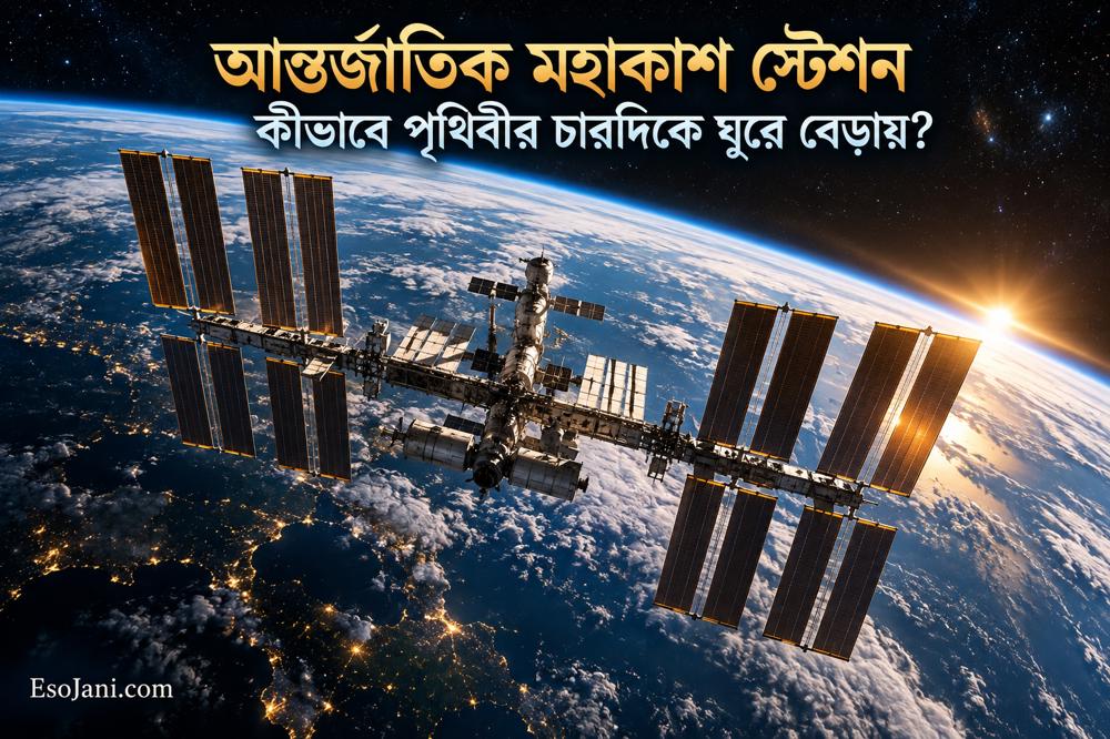 আন্তর্জাতিক মহাকাশ স্টেশন কীভাবে পৃথিবীর চারদিকে ঘুরে বেড়ায়? কক্ষপথে ভেসে থাকার বিজ্ঞান