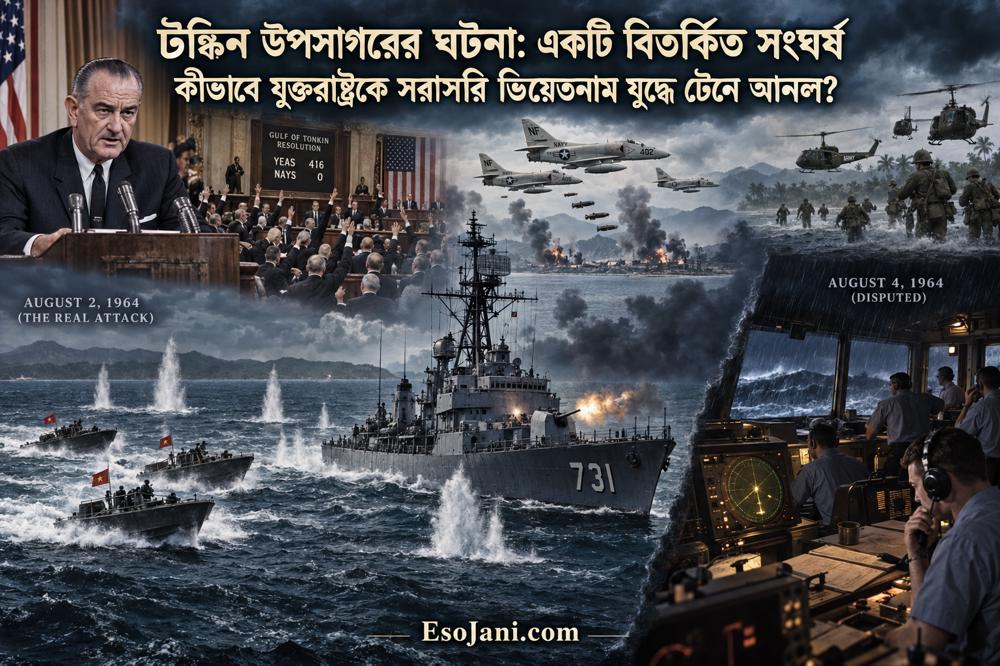 টঙ্কিন উপসাগরের ঘটনা: বিতর্কিত সংঘর্ষে যুক্তরাষ্ট্র কীভাবে ভিয়েতনাম যুদ্ধে জড়াল?