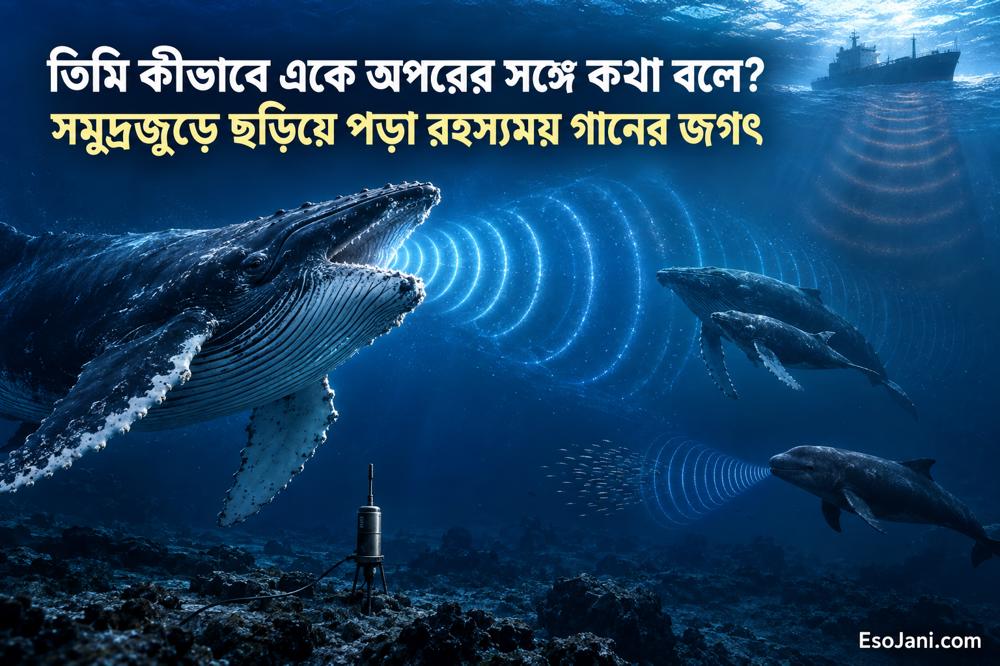 তিমি কীভাবে কথা বলে? সমুদ্রজুড়ে ছড়িয়ে পড়া রহস্যময় গানের বিজ্ঞান