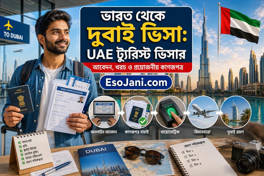 ভারত থেকে দুবাই ভিসা: সংযুক্ত আরব আমিরাতের পর্যটক ভিসার আবেদন, খরচ ও প্রয়োজনীয় কাগজপত্র