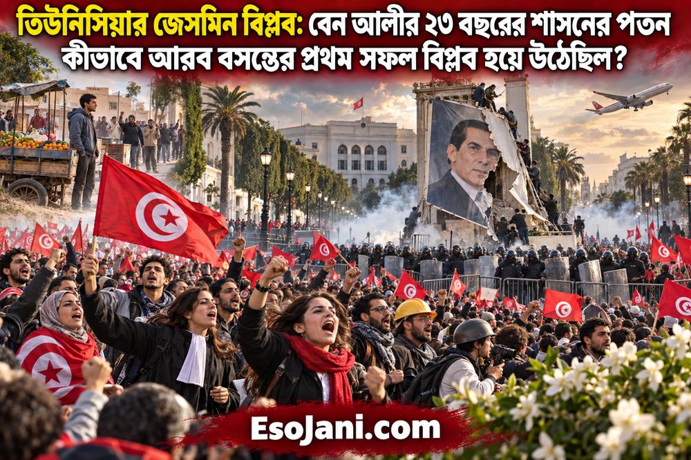তিউনিসিয়ার জেসমিন বিপ্লব: বেন আলীর ২৩ বছরের শাসনের পতন