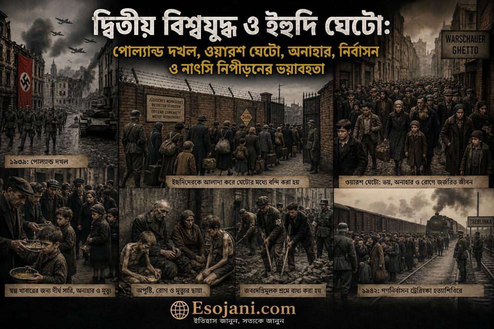 দ্বিতীয় বিশ্বযুদ্ধ ও ইহুদি ঘেটো: পোল্যান্ড দখল থেকে ওয়ারশ ঘেটো, অনাহার ও নির্বাসনের ভয়াবহ ইতিহাস