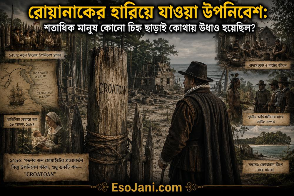 রোয়ানোকের হারিয়ে যাওয়া উপনিবেশ: শতাধিক মানুষ কোনো চিহ্ন ছাড়াই কোথায় উধাও হয়েছিল?