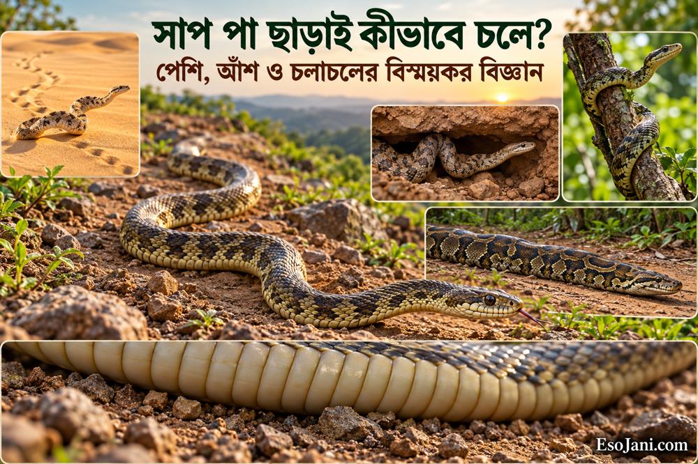 সাপ পা ছাড়াই কীভাবে চলে? পেশি, আঁশ ও চলাচলের বিস্ময়কর বিজ্ঞান