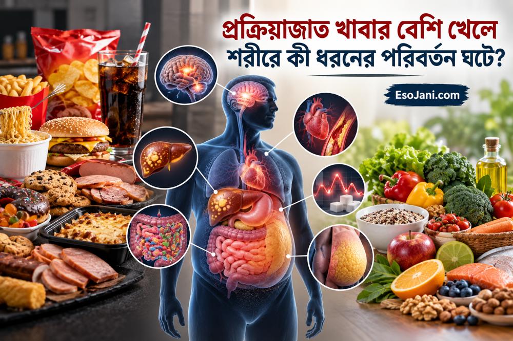 প্রক্রিয়াজাত খাবার বেশি খেলে শরীরে কী ধরনের পরিবর্তন ঘটে? স্বাস্থ্যঝুঁকি ও দীর্ঘমেয়াদি প্রভাব