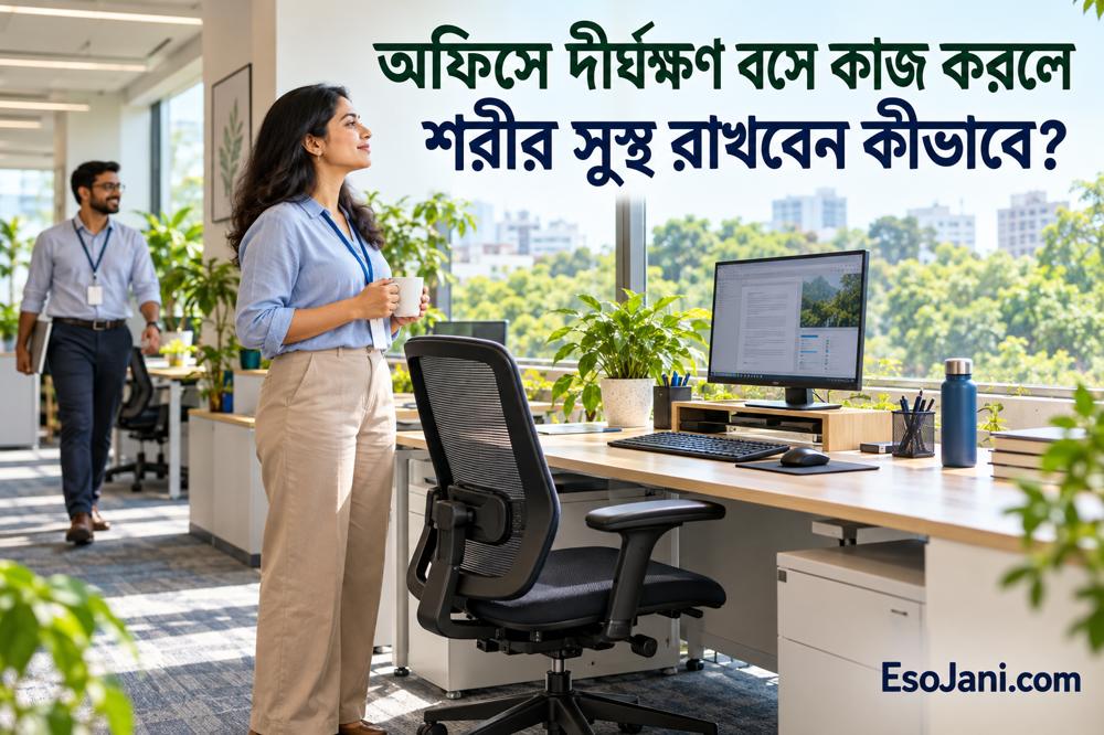 অফিসে দীর্ঘক্ষণ বসে কাজ: শরীর সুস্থ রাখার কার্যকর উপায়