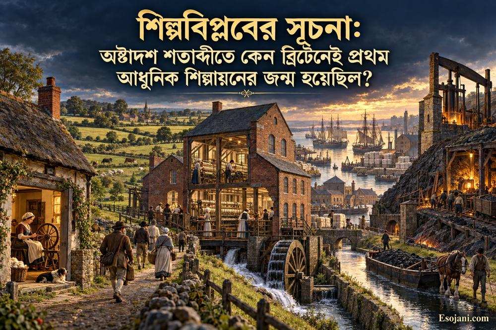 শিল্পবিপ্লবের সূচনা: অষ্টাদশ শতাব্দীতে ব্রিটেন কেন প্রথম শিল্পায়িত হয়েছিল?